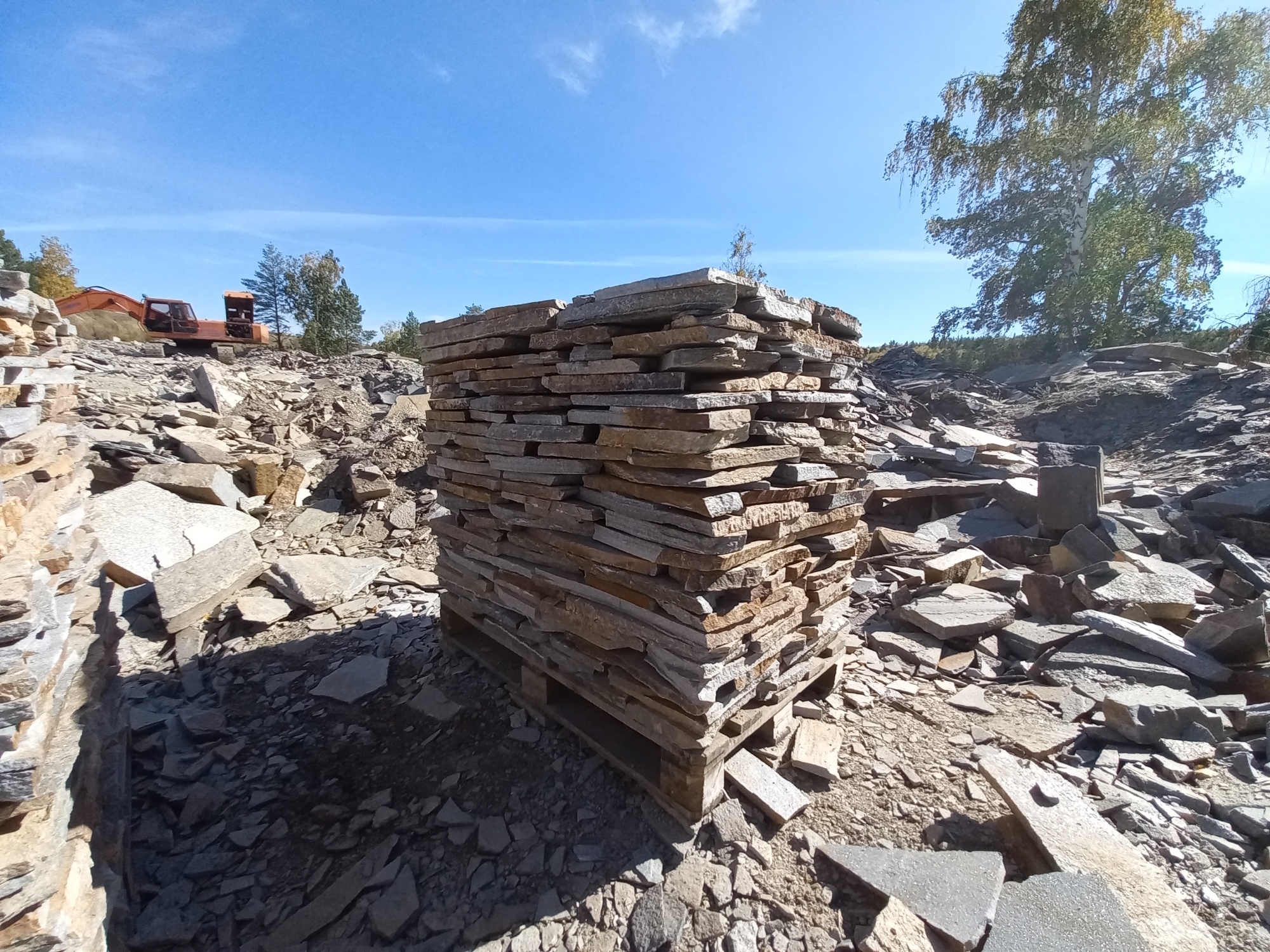 Плитняк златолит серебристый для мощения на бетон купить в Рузе