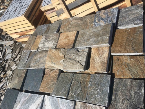 Плитка пилёная златолит Уральский для цоколя, отмостки купить в Рузе