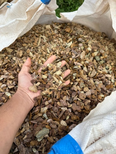 Златолит персиковый декоративная каменная крошка купить в Рузе