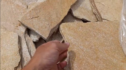 Плитняк златолит жёлтый золотистый для фасада 1,5-3см купить в Рузе