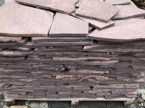 Плитняк лемезит бордовый для облицовки цоколя 20-25 мм  купить в Рузе