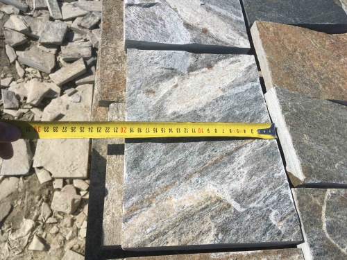 Плитка пилёная златолит Уральский для цоколя, отмостки купить в Рузе